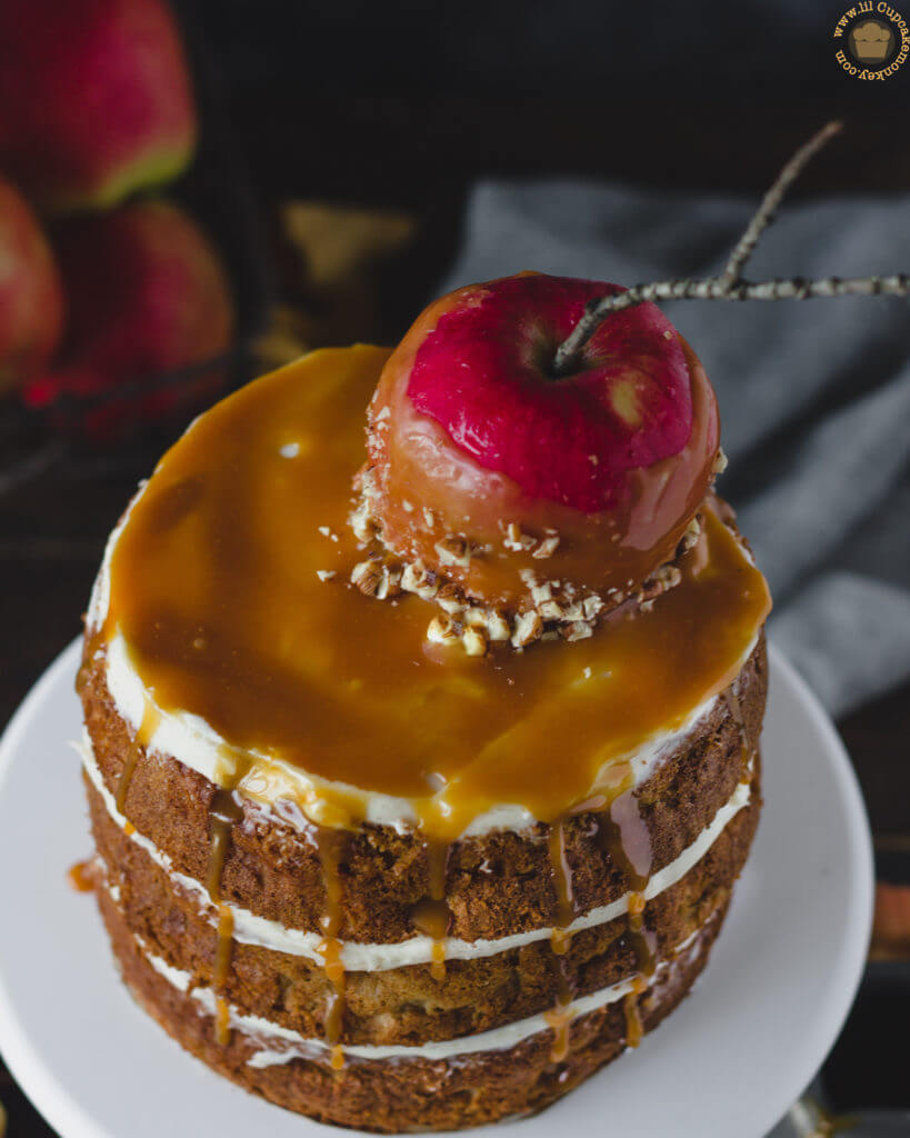 Caramel Apple cake | lilcupcakemonkey.com