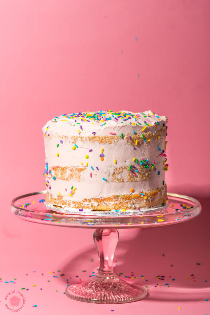 confetti cake with ruby chocolate